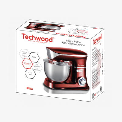 Robot pétrin grenat bol...