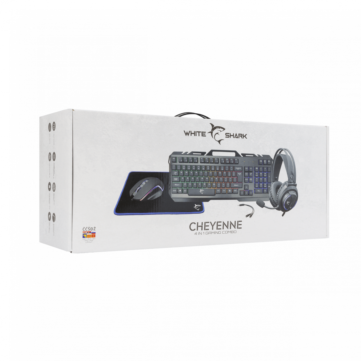 PACK-GAMING-4EN1-KEYBOARD- MOUSE-MOUSE-PAD-HEADSET-WHITE-SHARK-GC-4103